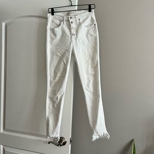 Madewell High Rise White Jeans